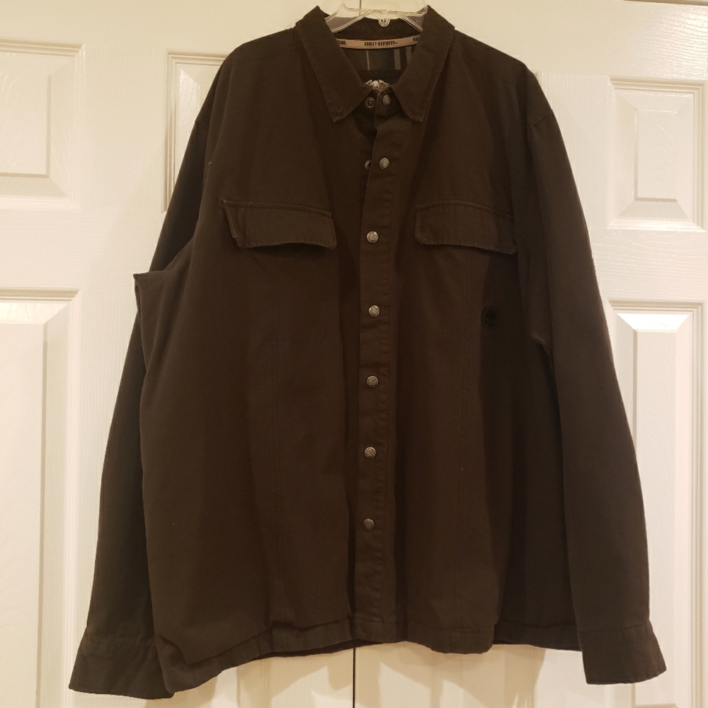 Harley Davidson Jacket - Brown  - Plaid Lining - Men's 2XL
